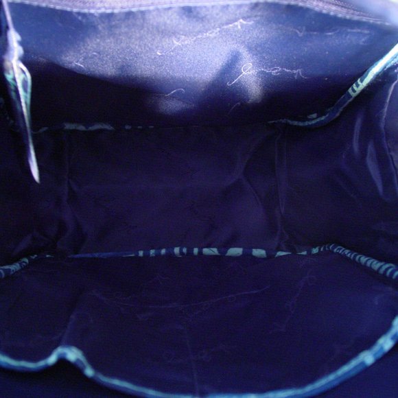 VERA BRADLEY Leighton $88 Cuban Tiles Blue Quilted Cotton Backpack - NEW - Picture 5 of 6